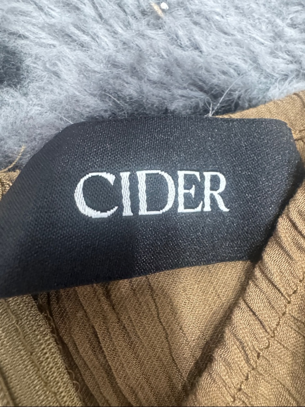 Cider Dark Olive Maxi Dress with Textured Crochet Trim - Picture 2 of 7